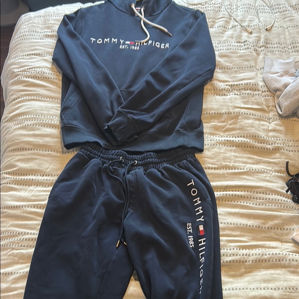 Tommy Hilfiger Dark Blue Hoodie and Joggers Set